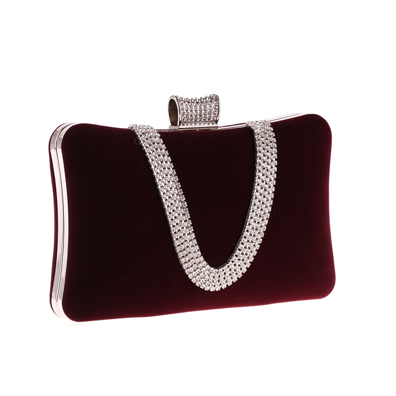 Fashionable Women's Bags With Diamond Fingers Evening Banquet Bags U-flannel Bags display picture 14