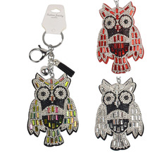动物镶钻猫头鹰钥匙扣挂件包包配饰汽车挂件欧美速卖通爆款饰品