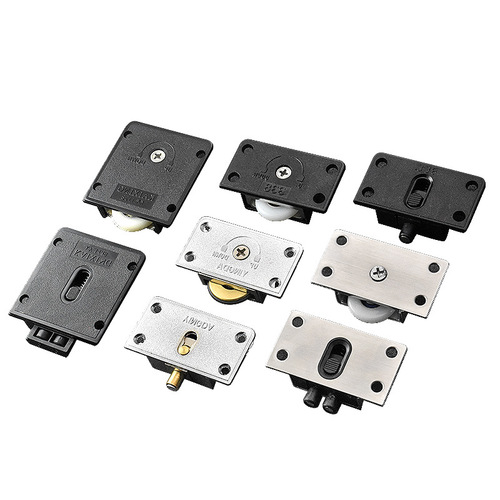 Wardrobe sliding door wheel silent bearing thickened alloy sliding door wheel plastic sliding door wheel upper and lower pulley track wheel