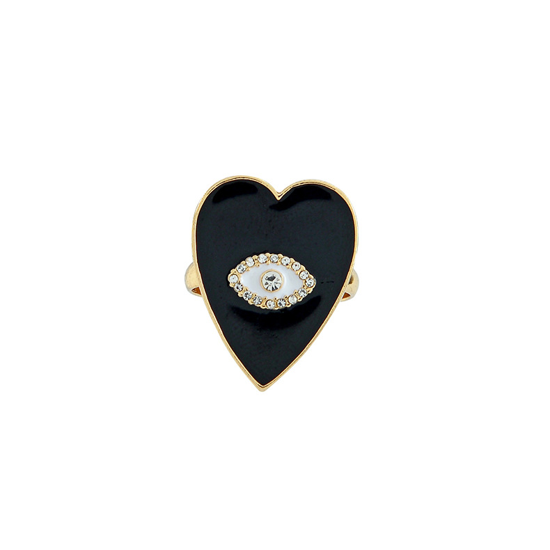 القلب على شكل قطرة نفط خاتم أزياء بسيطة اليد مجوهرات للنساء display picture 10