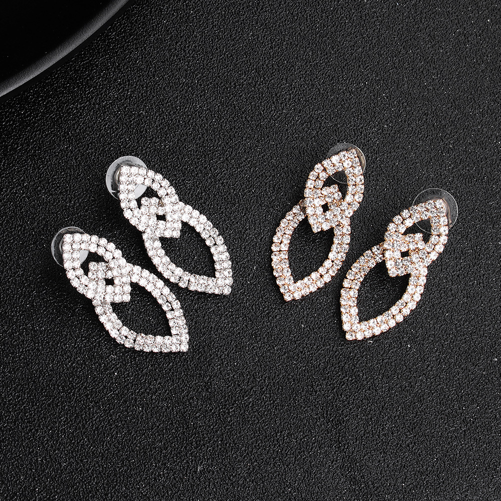 Fashion New Simple Trend Rhinestone Photo Accessories Alloy Earrings Jewelry display picture 1