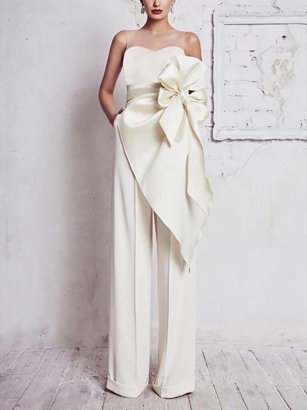Autumn New European and American Foreign Trade Women's Clothing Amazon Cross-Border New Style Strapless Waist Belt Lotus Slim-Fit Jumpsuit New Model Autumn New European and American Foreign Trade Women's Clothing Amazon Cross-Border New Style Strapless Waist Belt Lotus Slim-Fit Jumpsuit New Model