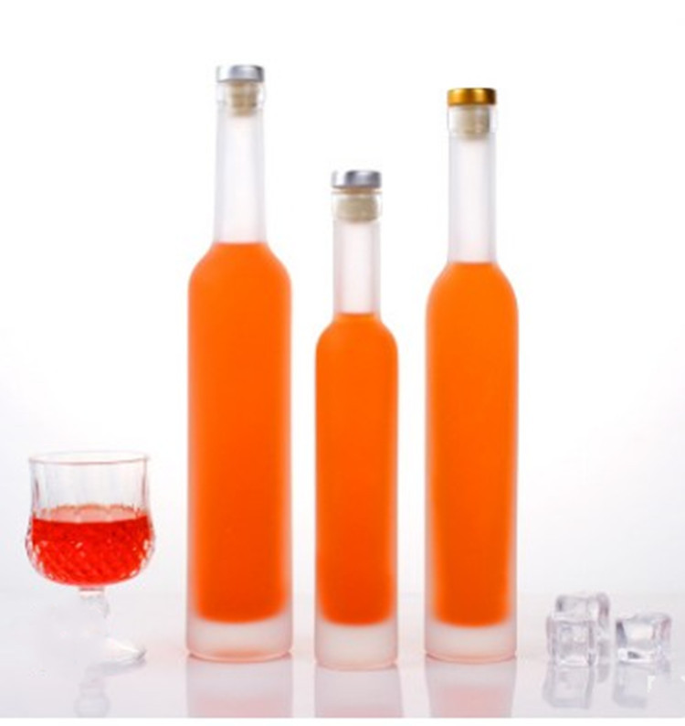 厂家供应加厚底透明玻璃冰酒瓶 磨砂葡萄酒红酒空洋酒瓶