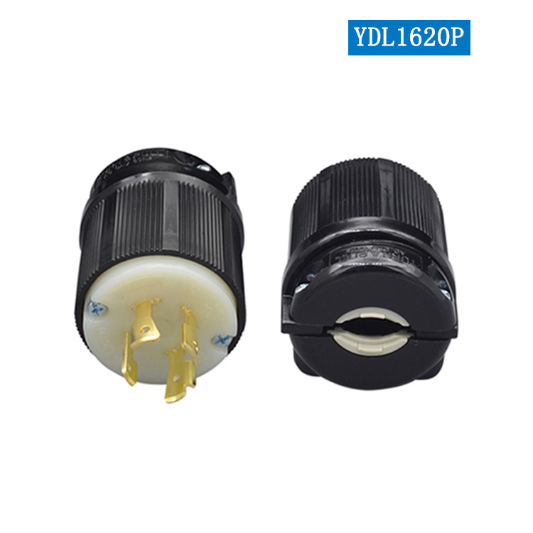 NEMA L16-20P美规连接器插头 美式工业接头组装连接器 航空 机械