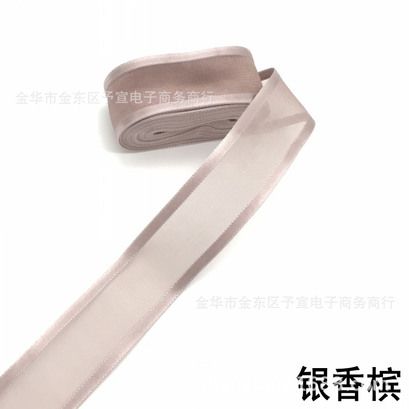 100 código 25mm borde ancho gasa de nieve cinturón gasa DIY hecho a mano al por mayor flores cinta Correa Accesorios