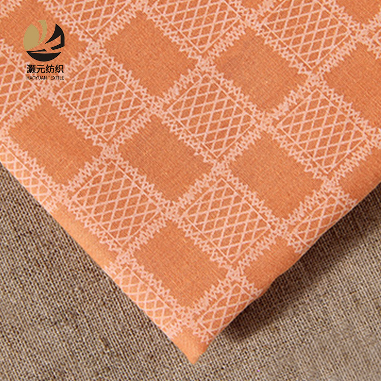 厂家供应 格子面料经编  T/C梭织布涂料 TL-TC-57
