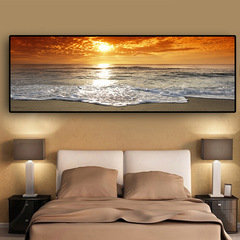 High-definition modern home single golden sunset beach scenery canvas wall art decorative spray painting cross-border supply