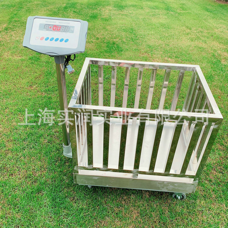 称猪地磅要准 选移动式活畜秤SCS-500kg带移动轮猪场过道秤