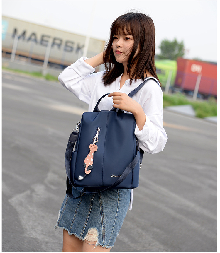 Zipper Closure Type Waterproof Letter School Daily Women's Backpack Functional Backpack