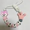 Cartoon pacifier, silica gel teether, children's lanyard holder for new born