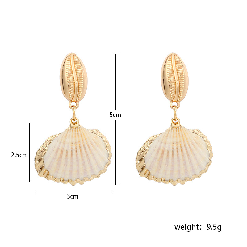 Exaggerated Bohemian Shell Earrings display picture 1