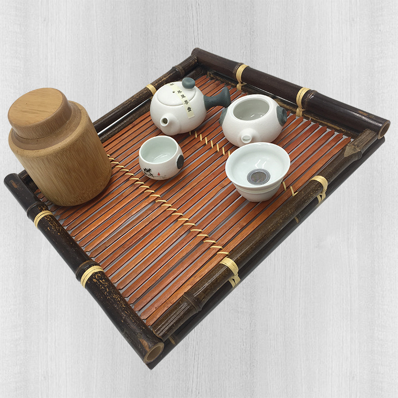 虧本竹茶盤竹托盤茶具盤水果盤餐盤酒店用品竹排庫存35X40厘米