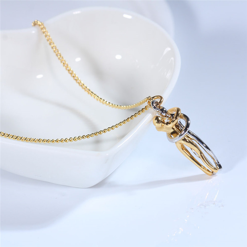 Couple Embrace Necklace Image 2