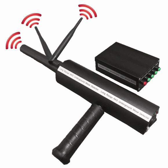 AKS双天线黑色远程地下金属探测器 探宝仪器探测类型金银铜宝石