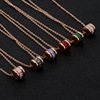 Golden necklace stainless steel, Korean style, six colors, pink gold