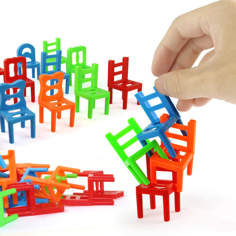 跨境 儿童桌游儿童益智游戏 椅子叠叠乐 凳子叠叠高 亲子互动玩具