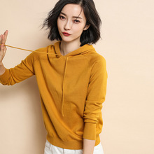 Mùa xuân áo len mới trùm đầu của phụ nữ áo len trùm đầu áo len lỏng lẻo tuổi học sinh áo len Hàn Quốc Áo len nữ