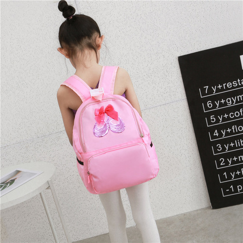 Dance Bag Children's Shoulder Dance Storage Backpack Latin Ballet School Bag Girls Princess Dance Bag Printed LOGO