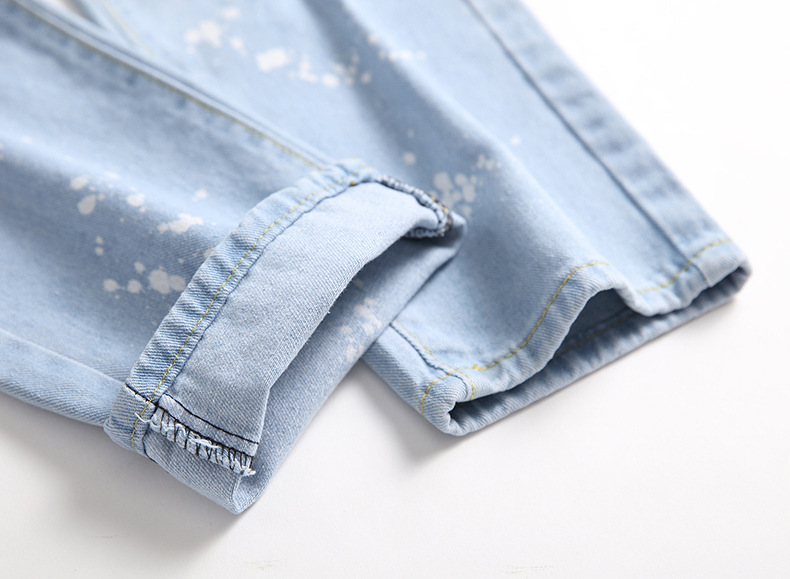 Nouveaux jeans usés pour hommes, jeans droits tendance et décontractés_voghion.com