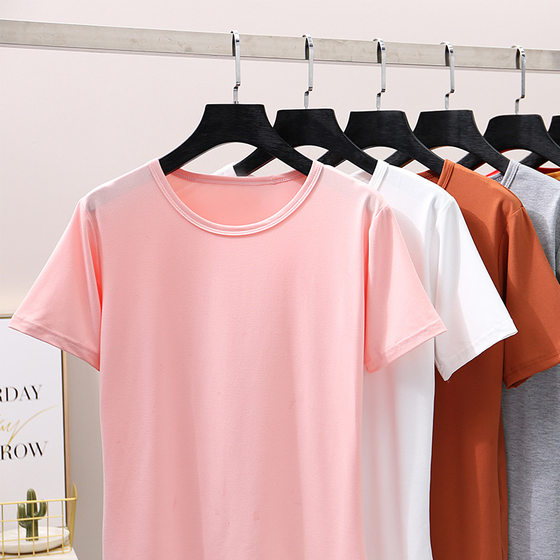 2022 Summer Men's and Women's New Pure White t Loose Casual Short-sleeved Base Shirt Activity Class Wear Light Plate T-shirt Women's Clothing
