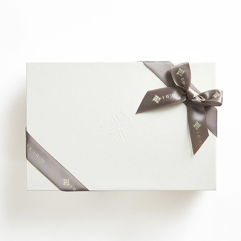 Gift Bag Rectangular Ribbon Bow Handbag Heaven and Earth Cover Gift Box Cup Lipstick Creative Gift Packaging Box