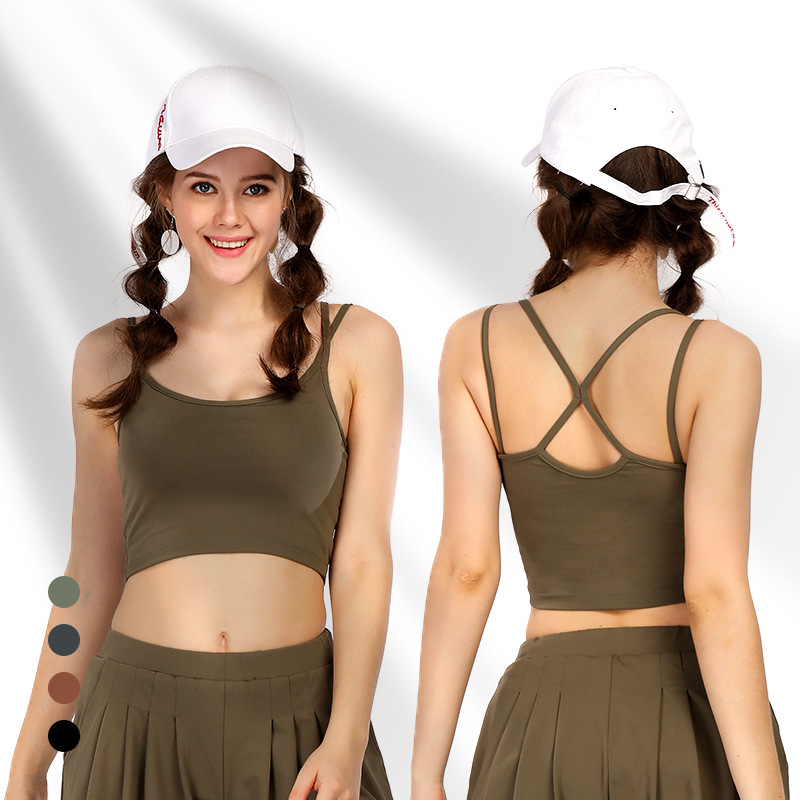 透氣速幹運動文胸女 聚攏防震美背內衣 瑜伽健身吊帶運動小背心女