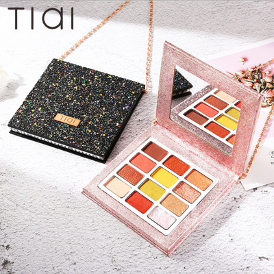 网红直播款 TIAI廖若晨星项链包包ins超火12色眼影珠哑光亮片8867|ms