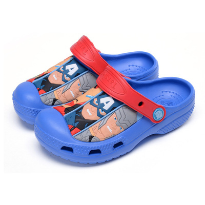 2019新款夏季儿童卡通3D洞洞鞋花园鞋网红动画复仇者凉拖鞋