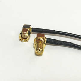 SMAJW/SMAKW SMA公头弯头90度转SMA母头母座华为 RG174射频转接线