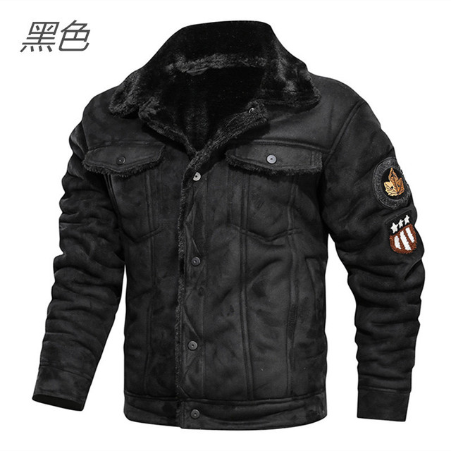 New European and American plush leather jacket