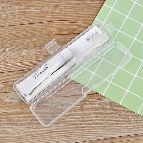 Japanese-style portable toothbrush and toothpaste travel set, travel supplies, hotel business trip, toiletry, unprinted two-piece set