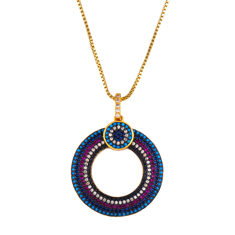 New Love Circle Pendant Sun Moon Pendant Necklace display picture 2