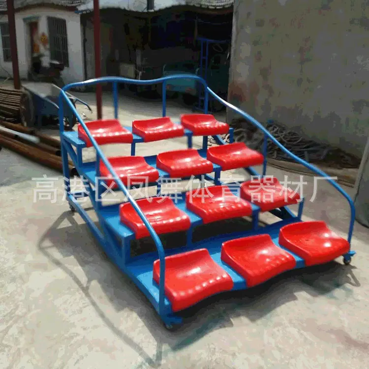 田径器材12座位移动式终点裁判台计时台运动员终点台移动式看台