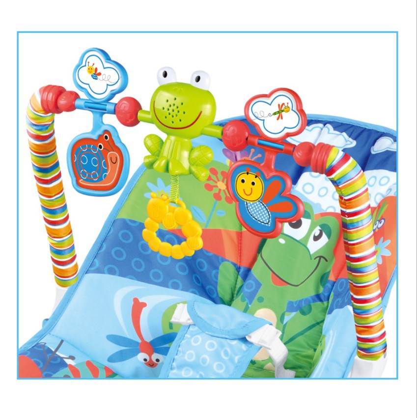 婴儿摇椅宝宝震动安抚椅 多功能带音乐摇椅 可拆卸0-12个月婴儿躺椅详情图2