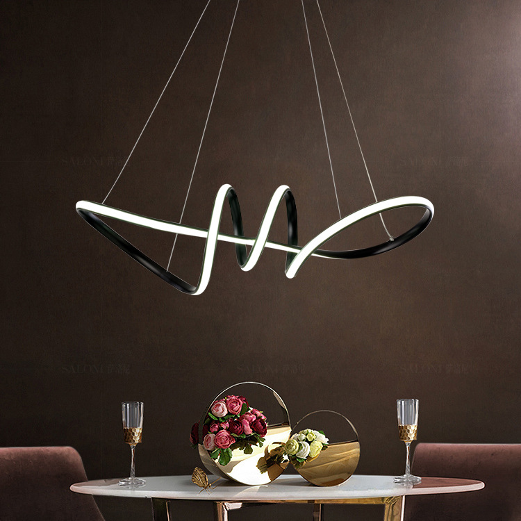 温馨客厅餐厅卧室现代简约时尚LED创意北欧新款书房异形型吊灯具