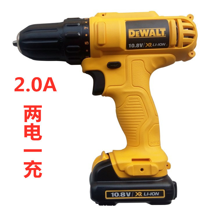 得伟10.8V经济锂电充电式电钻起子2.0A两电一充电螺丝批DCD700DK2