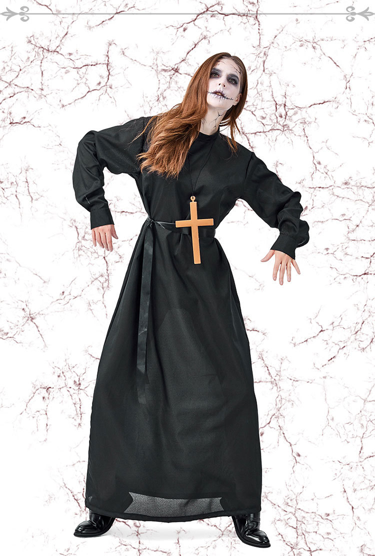  demon nun unisex reverse cosplay nihaostyles wholesale halloween costumes NSPIS78653