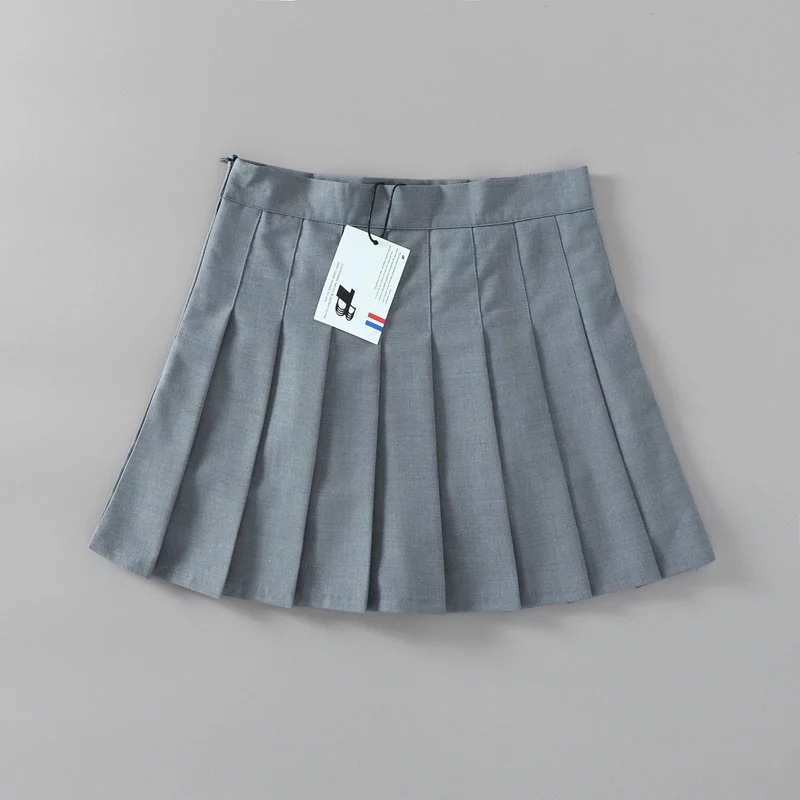 Striped High Waist A-Line Pleated Short Skirt NSZQW115386