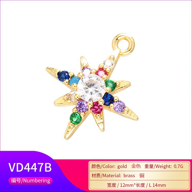 Wholesale Accesorios De Estrella De Diamante De Color Microincrustado Nihaojewelry display picture 5