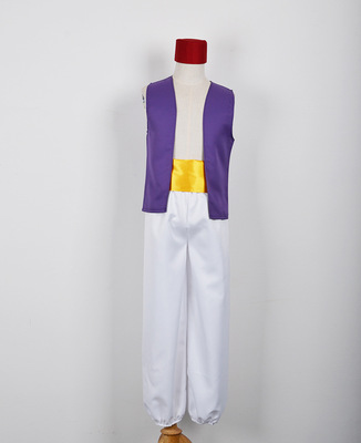 现货 阿拉丁神灯cos服  cosplay阿拉丁王子成人  儿童演出服|ru