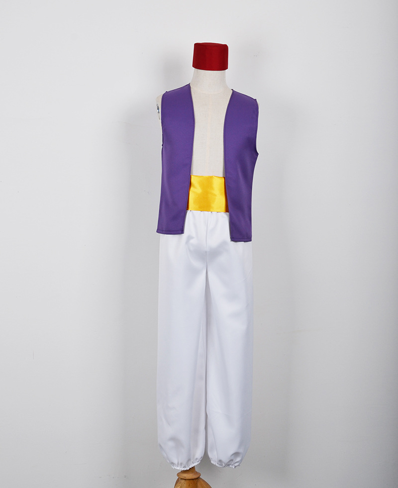 现货 阿拉丁神灯cos服  cosplay阿拉丁王子成人  儿童演出服|ru