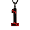 Trend fashionable street baseball necklace stainless steel for boys, accessory, pendant, European style