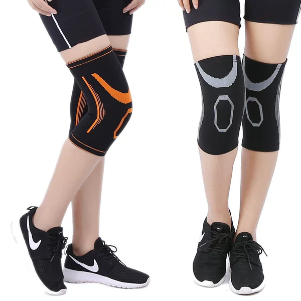 Jacquard Knitted Nylon Knee Pads Warm Knee Pads Cycling Mountaineering Running Fitness Outdoor Protectors