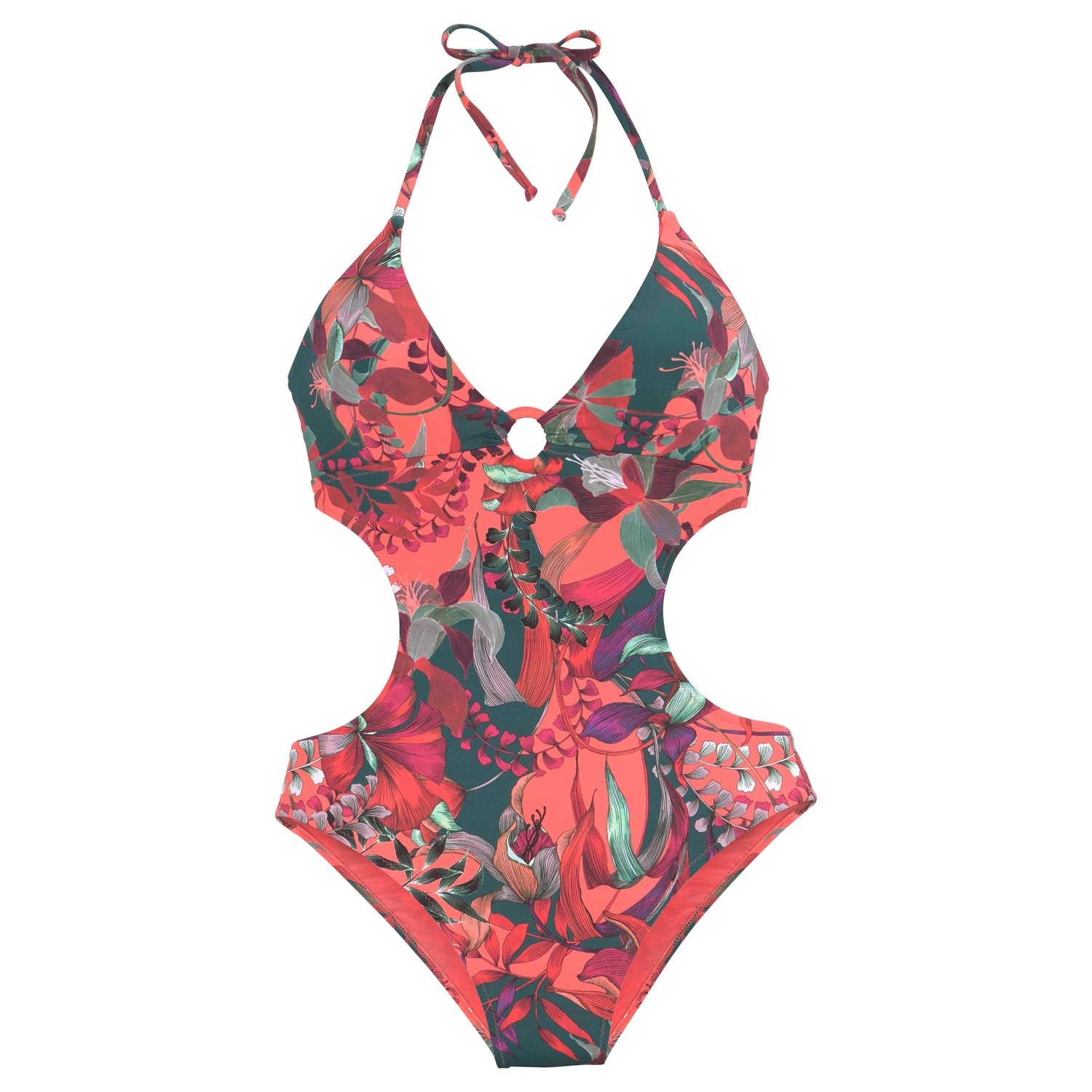2021 New Product Xia Han Cross-border European And American Swimsuit Sexy Ethnic Print Backless One-piece Swimsuit Female Spot