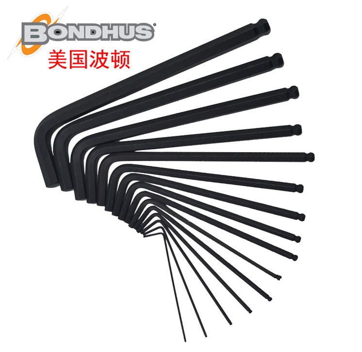 美国波顿L型球头内六角扳手进口1.27,1.5,2,2.5,3,4,5,6,8,10mm