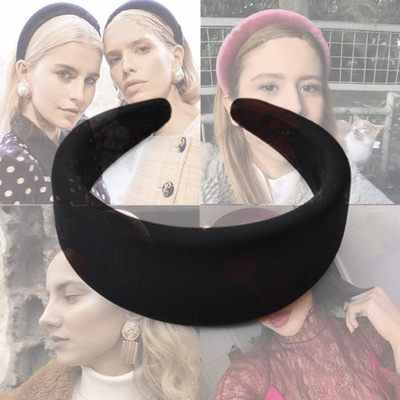 網紅發箍厚歐美複古時尚海綿凱特王妃宮廷寬超仙百搭頭箍發卡