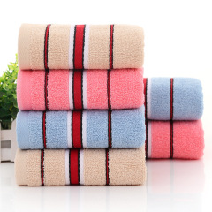 條紋棉毛巾加厚棉質家用成人柔軟毛巾強吸水洗臉面巾批發