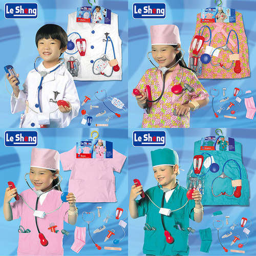 LESHENG factory direct sales children's doctor clothing children's role-playing professional experience clothing play house clothing