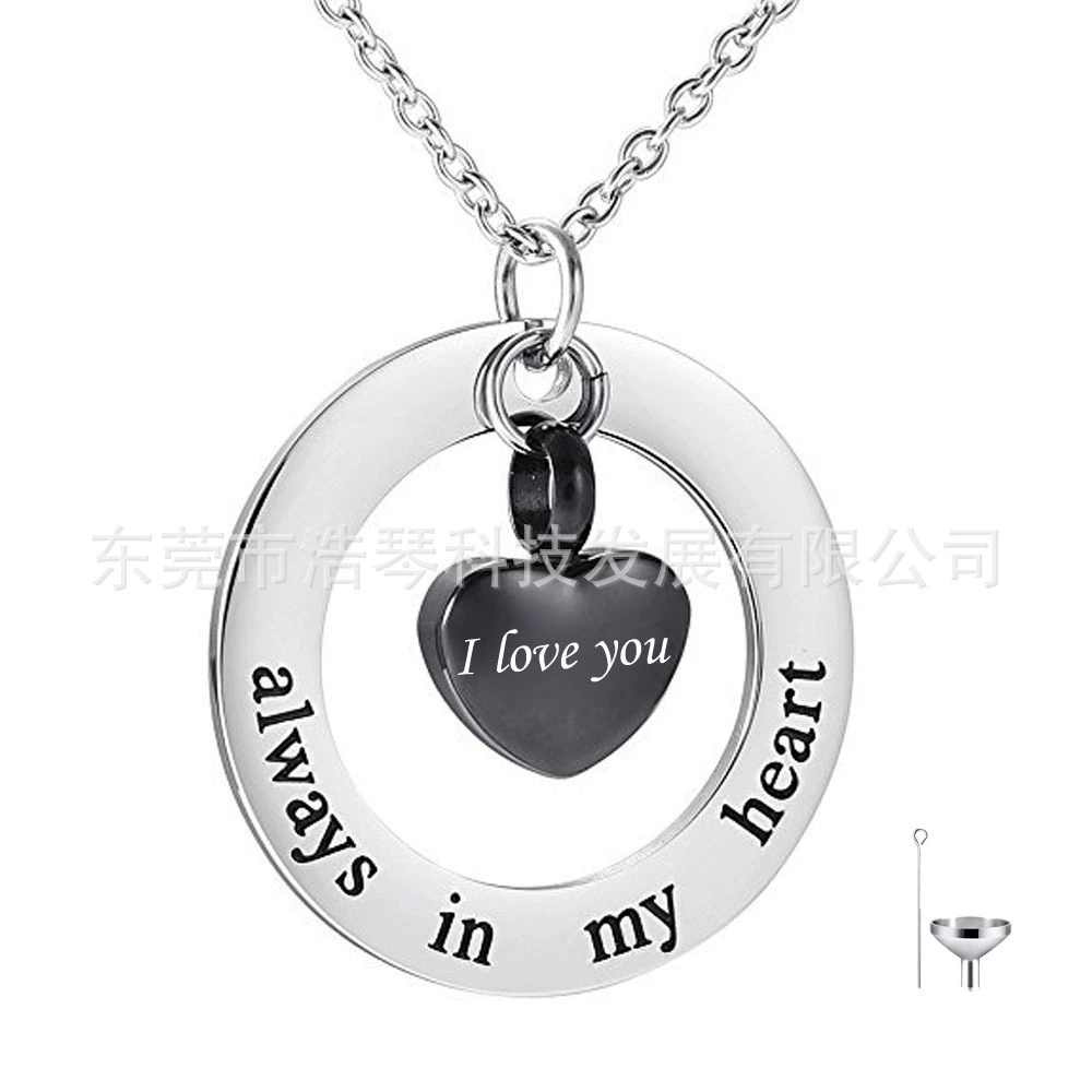 Мемориал домашних животных остатки волос кость пепел ожерелье открытое черное сердце в форме пепла шкатулка кулон эфирное масло бутылка аксессуары