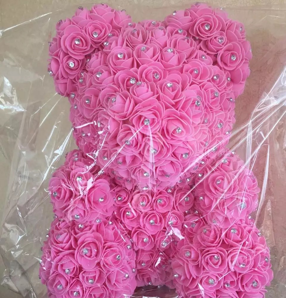 Diamond PE Foam Flower Hug Bear